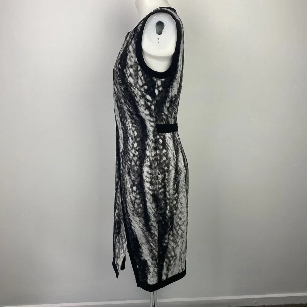 David Lawrence Size 8 Black White Women's Dress Pencil Sleeveless Workwear - Picture 12 of 15